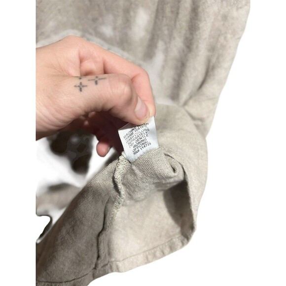 Flax Khaki Womens Size Medium Tunic Top Sleeveless Linen Earth Natural Vneck - Picture 5 of 7